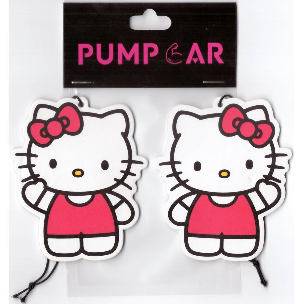 PumpCar 2 Peças Dupla Face Hello Kitty Pendurado Desenho Animado Perfumado De Cereja Engraçado Ambientador De Carro Lega