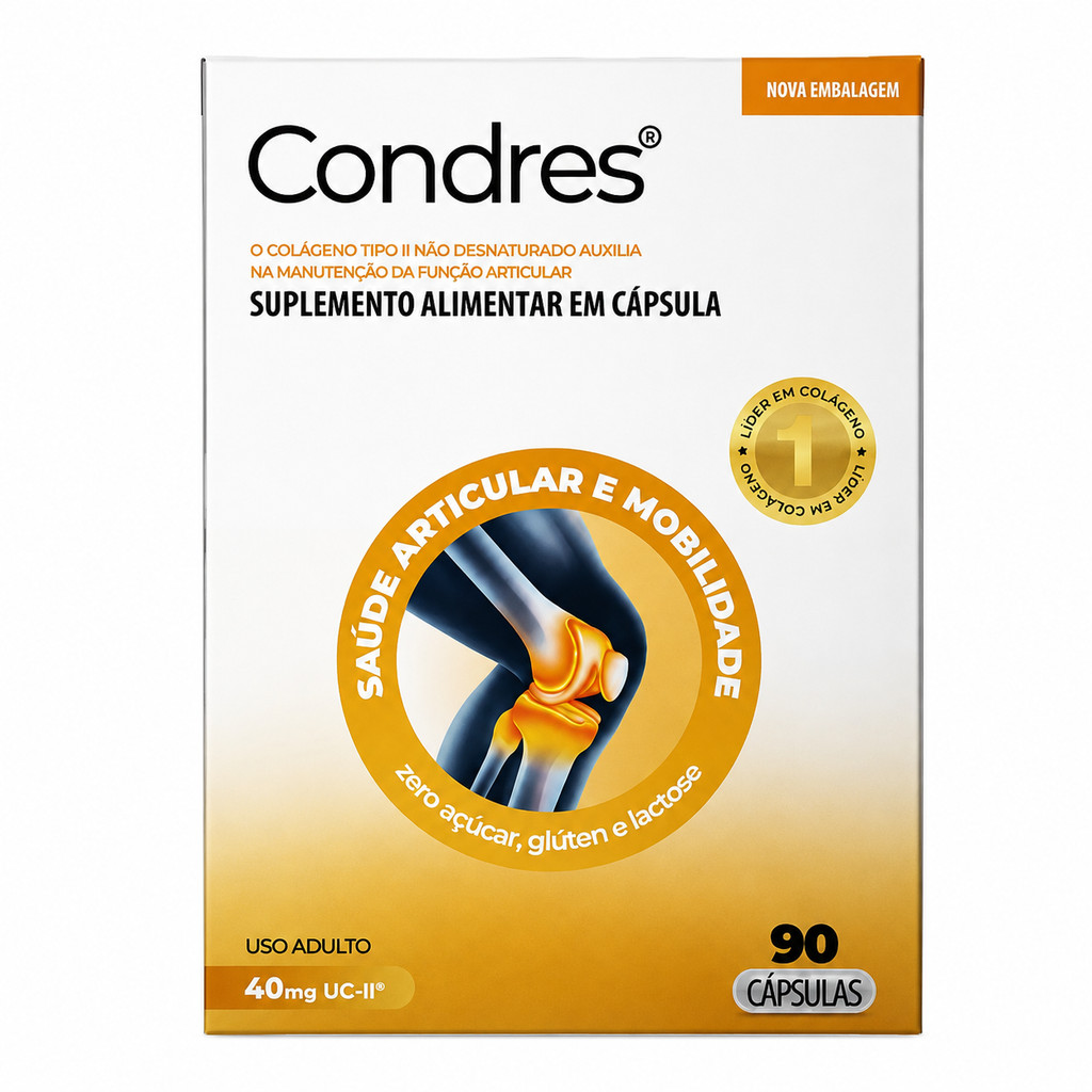 Condres Colágeno Tipo II Não Hidrolisado 90 Cápsulas
