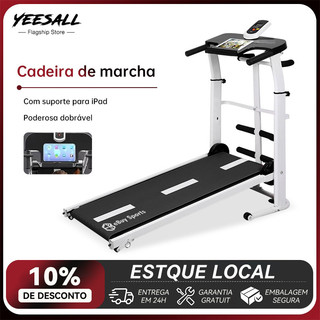 Esteira De Caminhada Mecânica Fitness Dobravel Sem Motor Academia Treino Em Casa Display Suporta 120kg