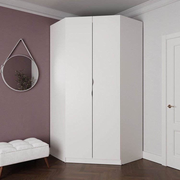 Guarda Roupa de Canto Closet Planejado com 6 Prateleiras Hera CabeCasa MadeiraOriginals Algodão