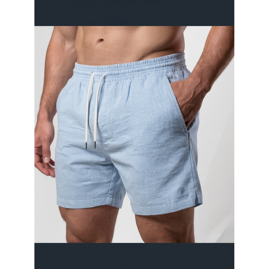 Kit 2 Bermudas Masculinas Linho Elastano Praiana Confortável Verão — VIRIANDUBA MIX