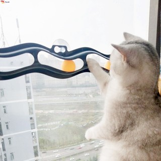 Brinquedo Para Gatos Montado Na Parede Com Pista De Bola-Superfície Lisa De Fácil Instalação Aliviar O Tédio