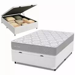 Cama Box Baú Casal Double Face 100% D33 Edén 138x188x58cm Herval - Suporta até 100kg por pessoa