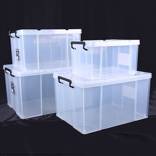 Caixa de armazenamento transparente Extra grande, caixa de armazenamento de plástico, organizador de guarda-roupa, caixa