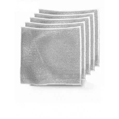 Kit com 5 Panos de Limpeza Reforçados com Fio de Metal