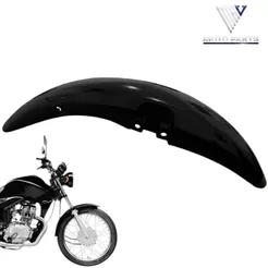 Paralama Dianteiro P/Moto Honda Cg Titan/Fan 125 ks Es 09 Até 13 Preto Dobravel
