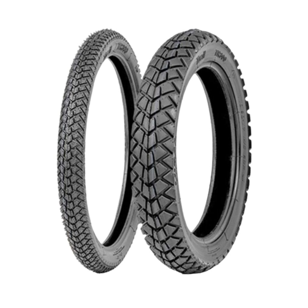 Kit Par Pneus Moto Vipal 110/90-17 Traseiro + 90/90-19 Dianteiro TR300 BROS XR XTZ Uso Com Câmara