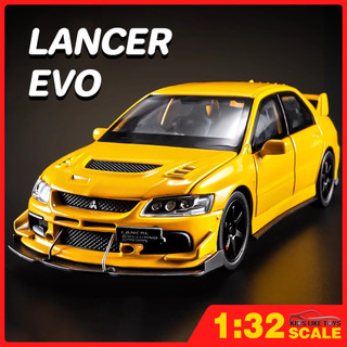 KLT 1:32, modelo de carro em liga metálica Mitsubishi Lancer Evolution IX, coleção de carros de brinquedo, presente VATC