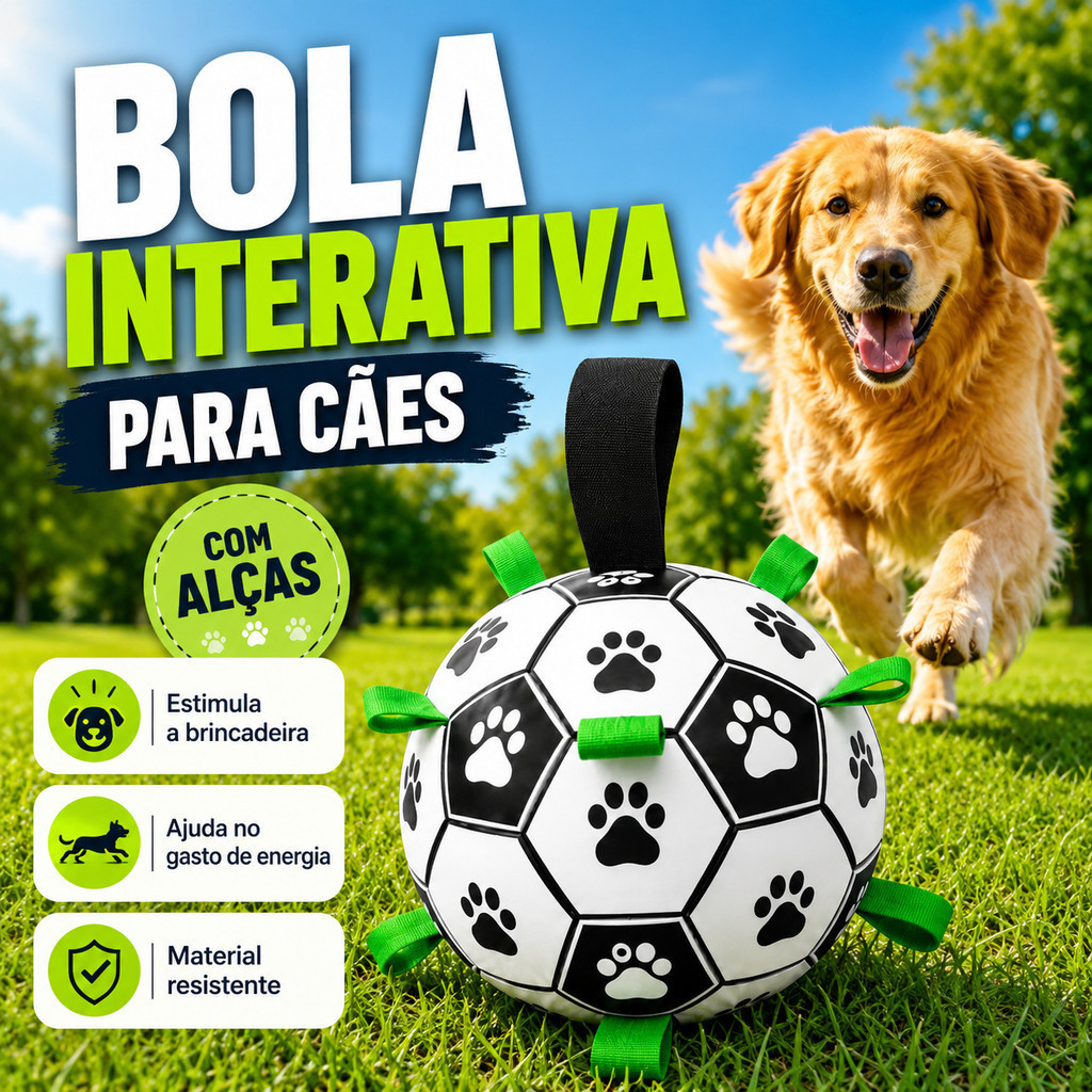 Brinquedo de Futebol para Animais de Estimação, Brinquedo para Cães, Brinquedo Interativo