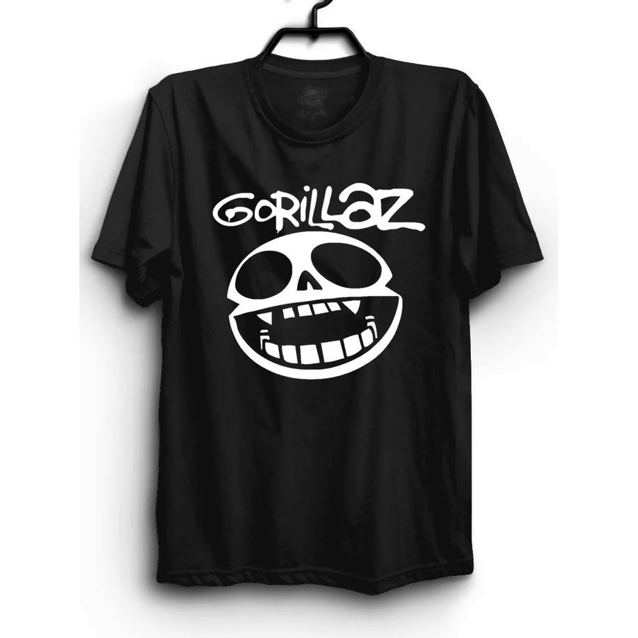 [Camiseta Premium em Algodão Puro]NVR Camiseta Banda Gorilaz Rock Masculina Básica Estilo Oversized Streetwear
