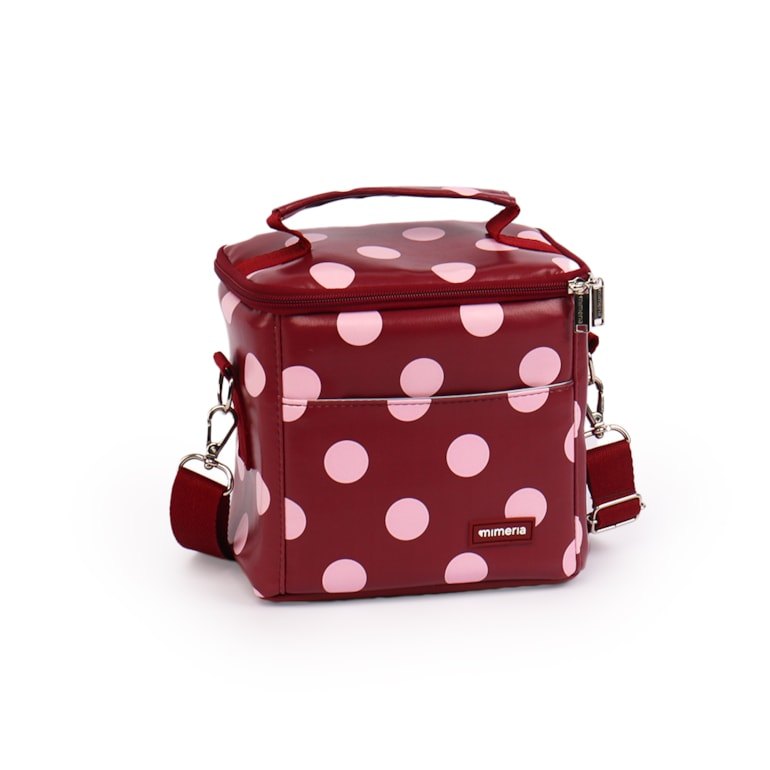 Bolsa Térmica Move Mini Polka Dots Vermelho com Rosa