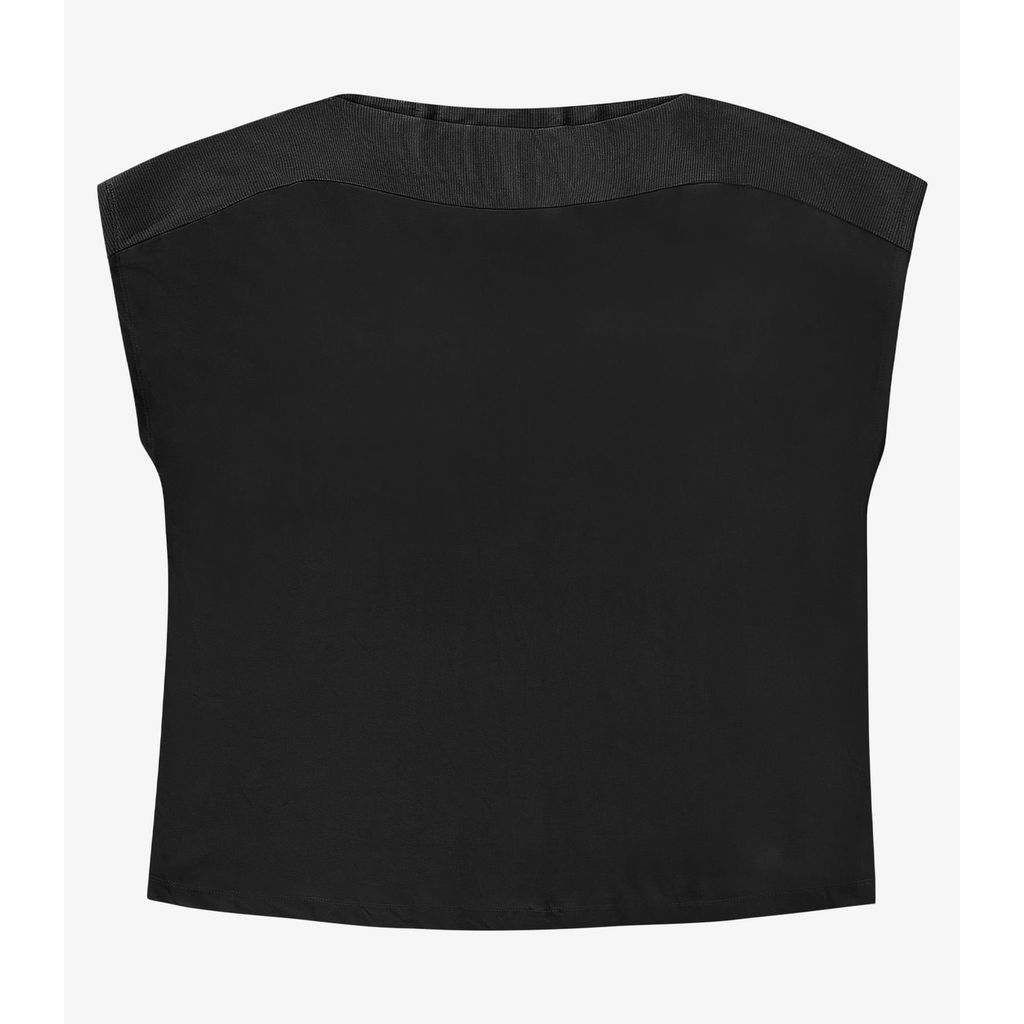 Blusa Manga Curta Feminina Plus Size Secret Glam Preto