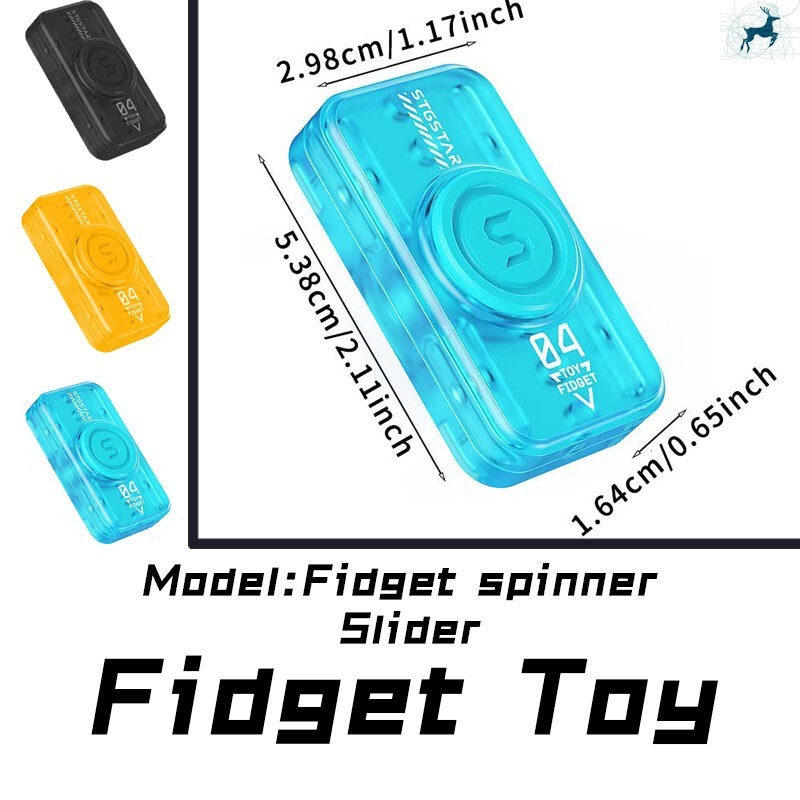 Brinquedo Magnético Fidget Slider Spinner-Alívio Do Estresse Luminoso Para Adultos E Crianças Translúcido