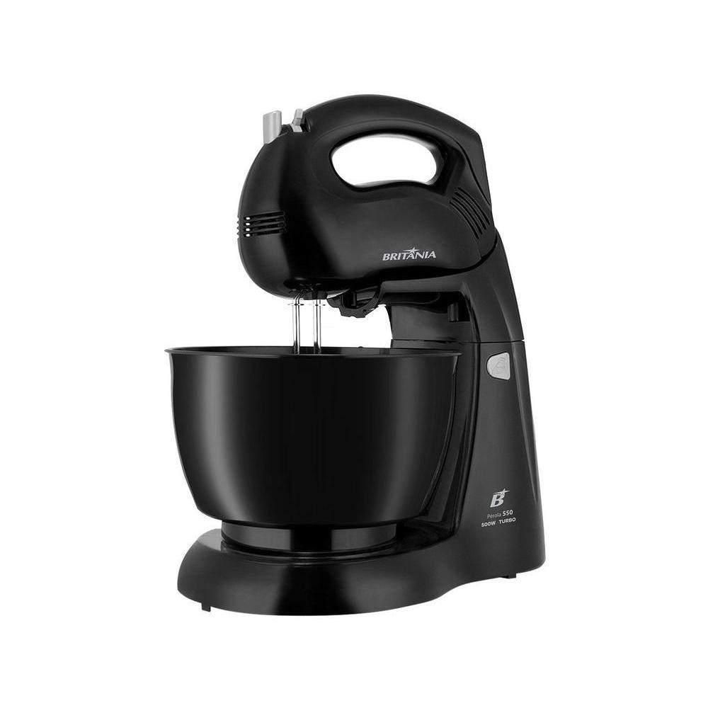 Batedeira Britânia Preta 500W 4 Velocidades 4,3L Pérola 550