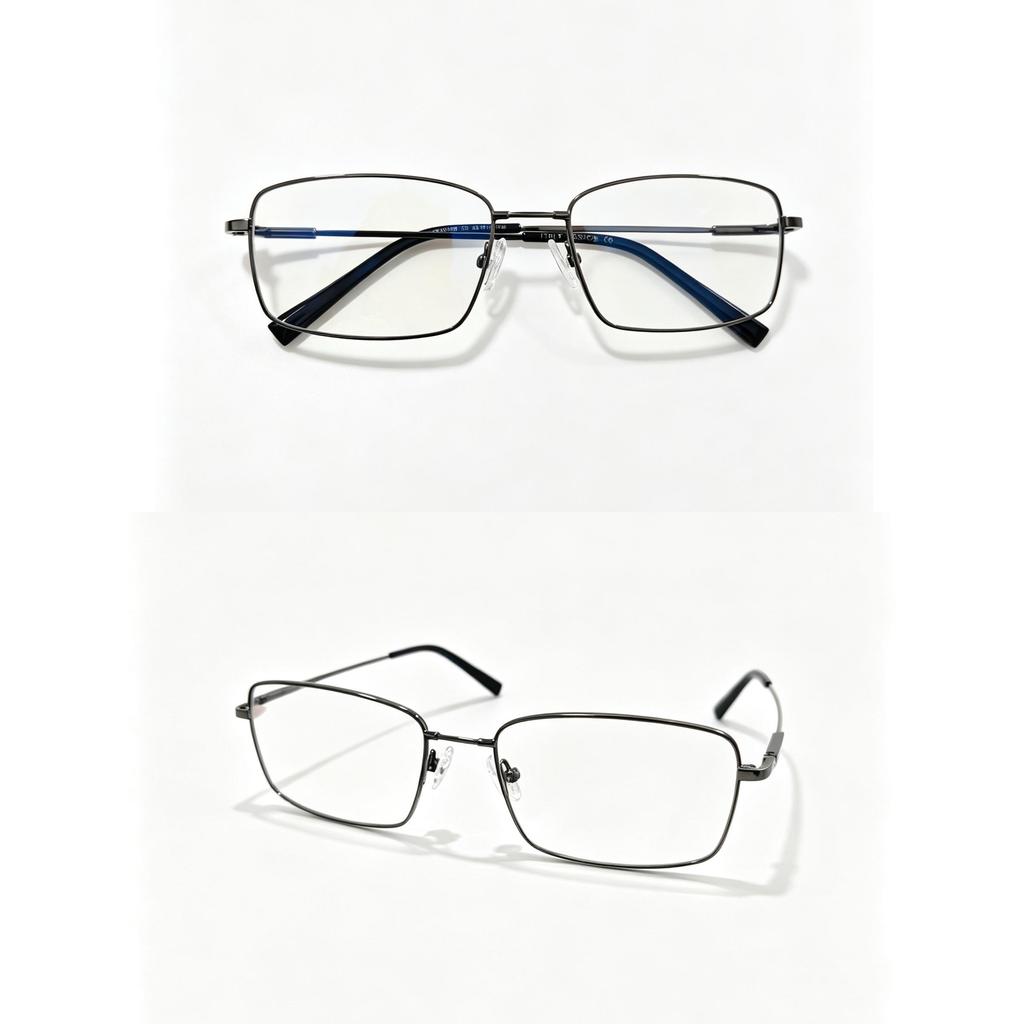 Armação de Óculos Retangular Feminino e Masculino, Lentes Sem Grau, Modelo Moderno e Elegante para Troca de Lentes