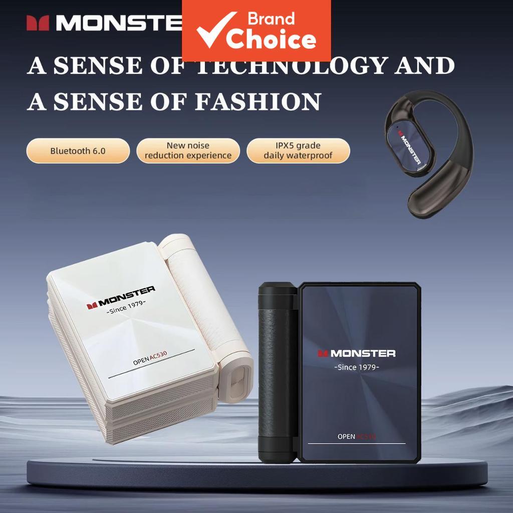 Fones de Ouvido Monster AC530 Apenas na Cor Preta Sem Fio Bluetooth Hi-Fi HD Chamada com Cancelamento de Ruído