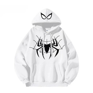 Casaco com capuz estilo retro americano, com o tema do Homem-Aranha, unissexo, de corte folgado, ideal para casais, para