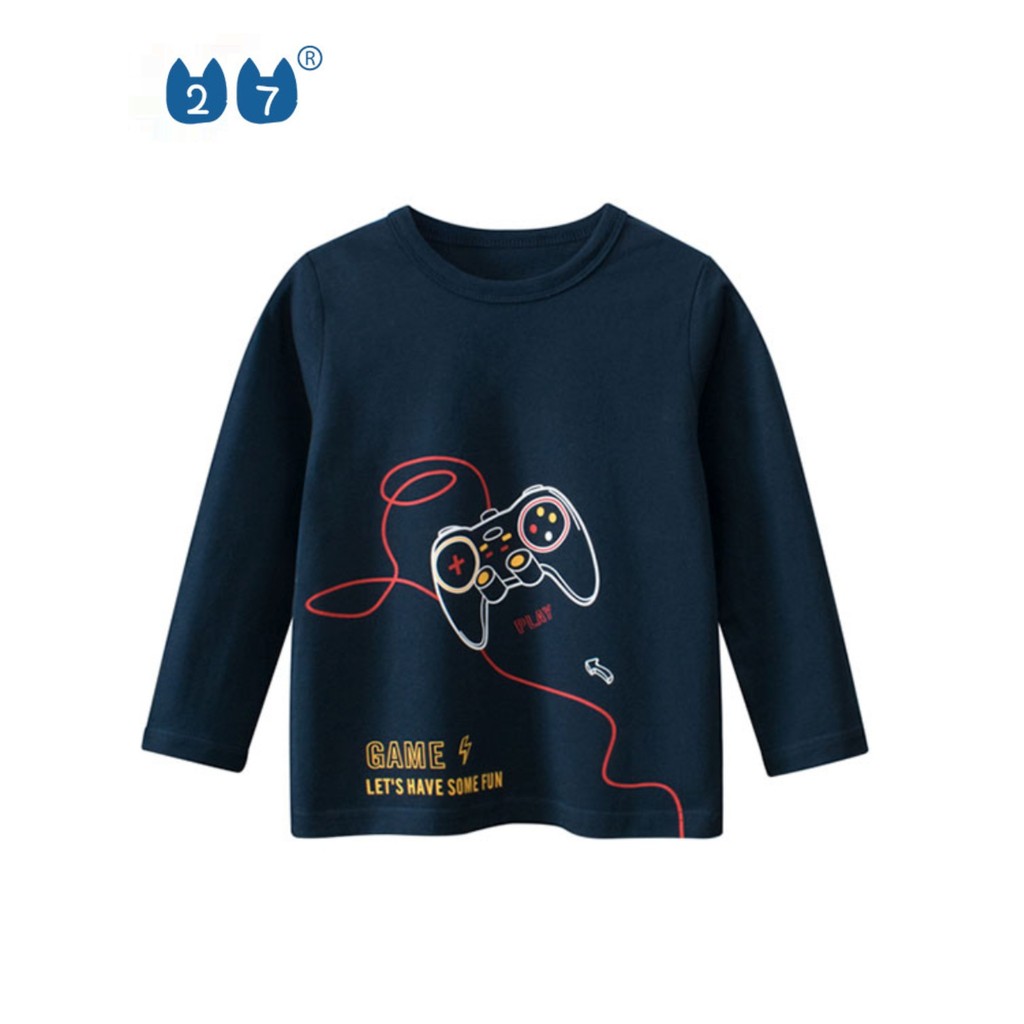 27 crianças primavera outono novo estilo infantil puro algodão manga comprida camiseta versão coreana roupas infantis me