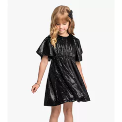 Vestido Infantil Trick Nick Preto