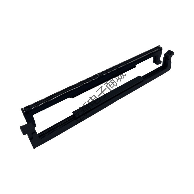 Novo DDR4 SMT 288PIN com plugue corpo preto preto Slot de memória de orelha conector de remendo Vertical