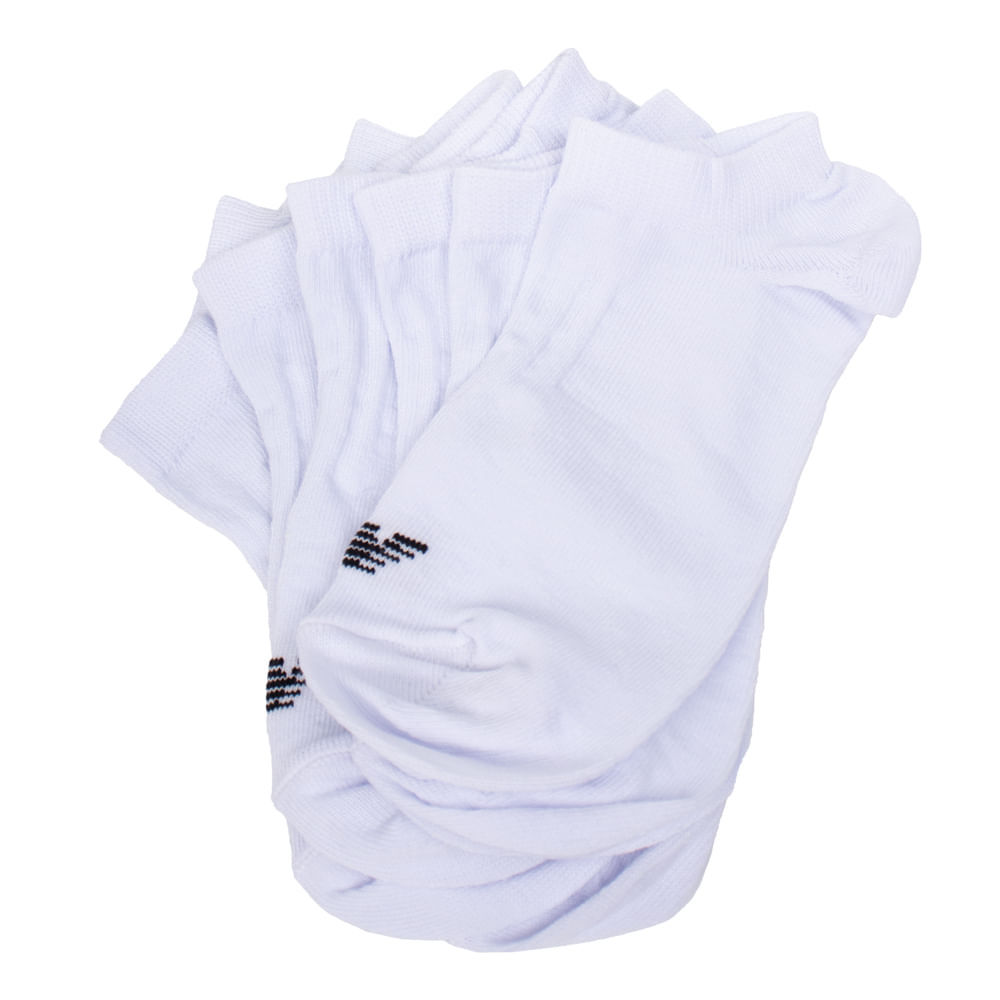 Meia Unissex New Balance Kit 3 NB33A Branco/Preto — imagem 2 de 2