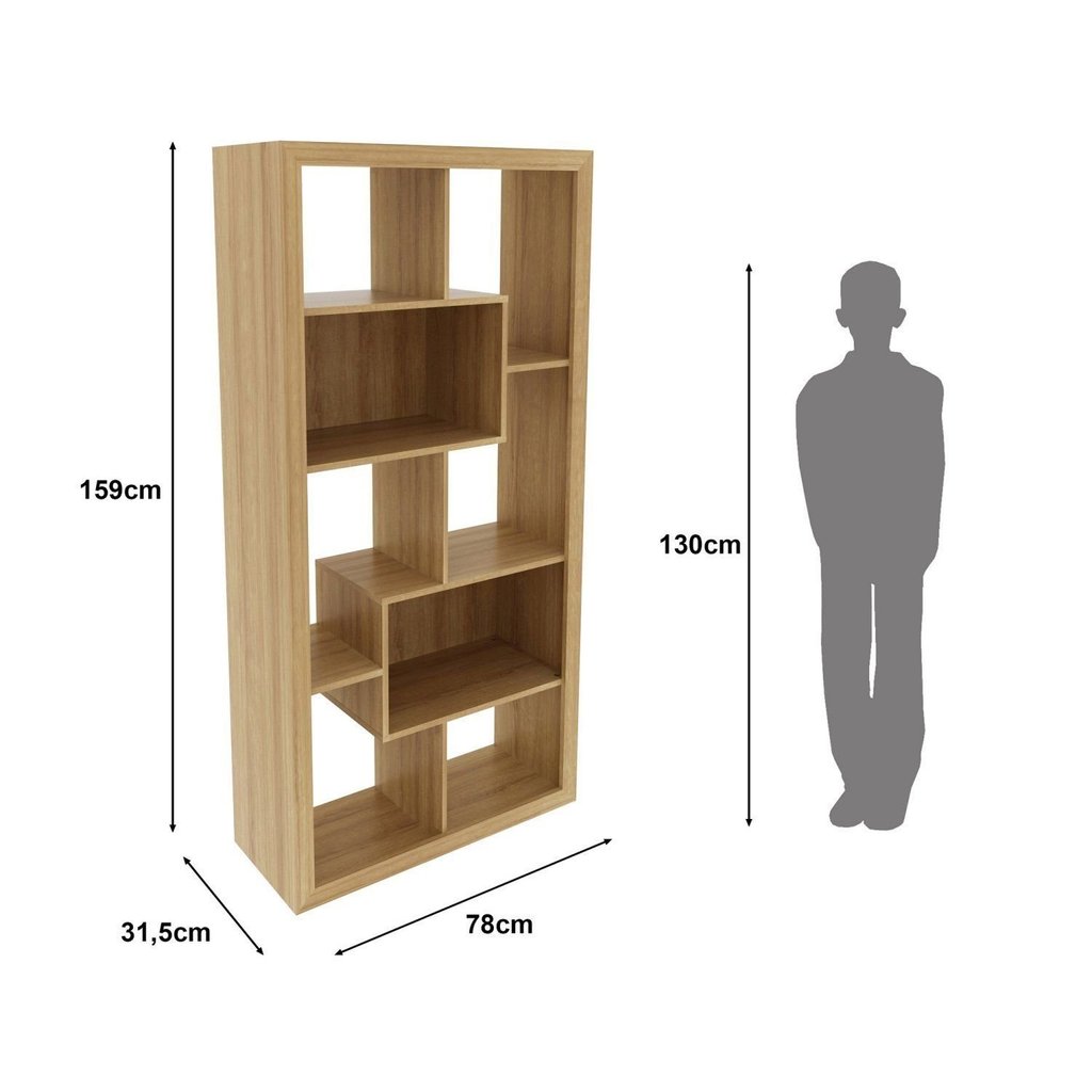 Estante Decorativa para Quarto Infantil Alice Espresso Móveis Laranja/Amendoa Amêndoa · foto 2