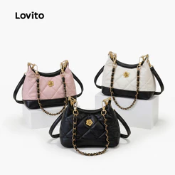 Lovito Bolsa de Ombro Pequena Casual Feminina HUFB125FX062