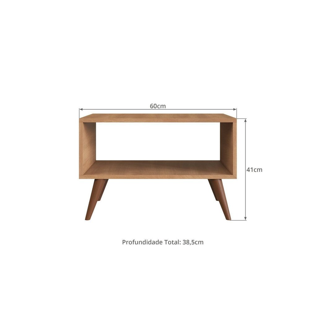 Mesa Centro para Sala de Estar Indiana Marrom Freijó — imagem 2 de 2