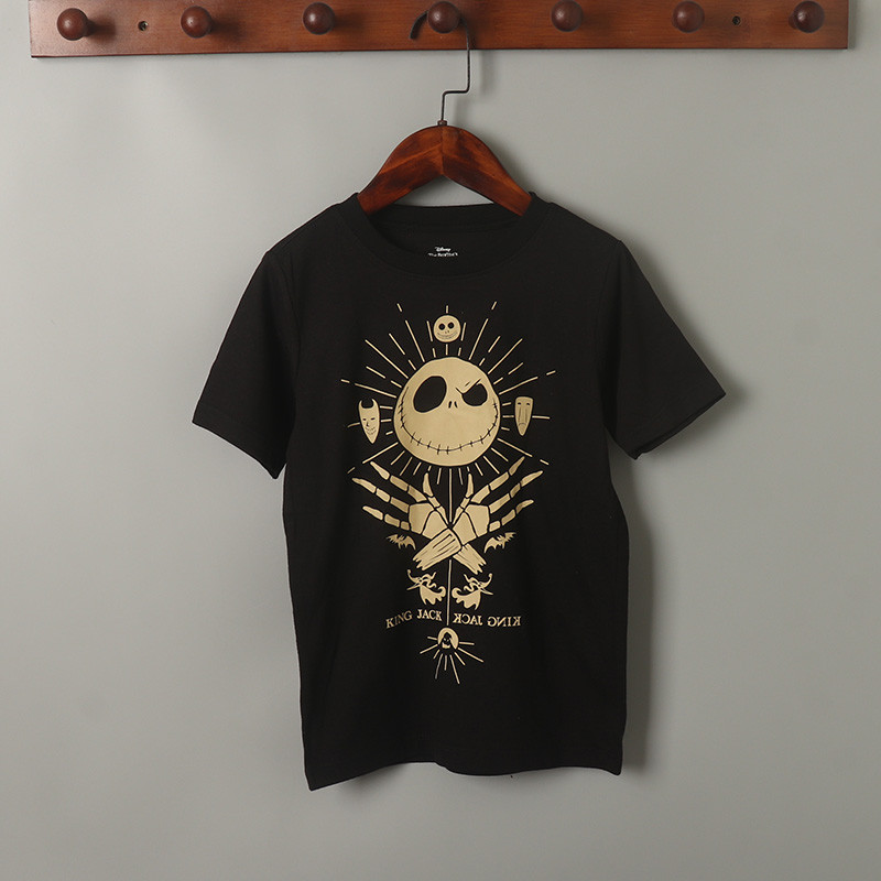 Comércio exterior verão grandes crianças meninos meninas crianças camiseta de manga curta em torno do pescoço pulôver ma