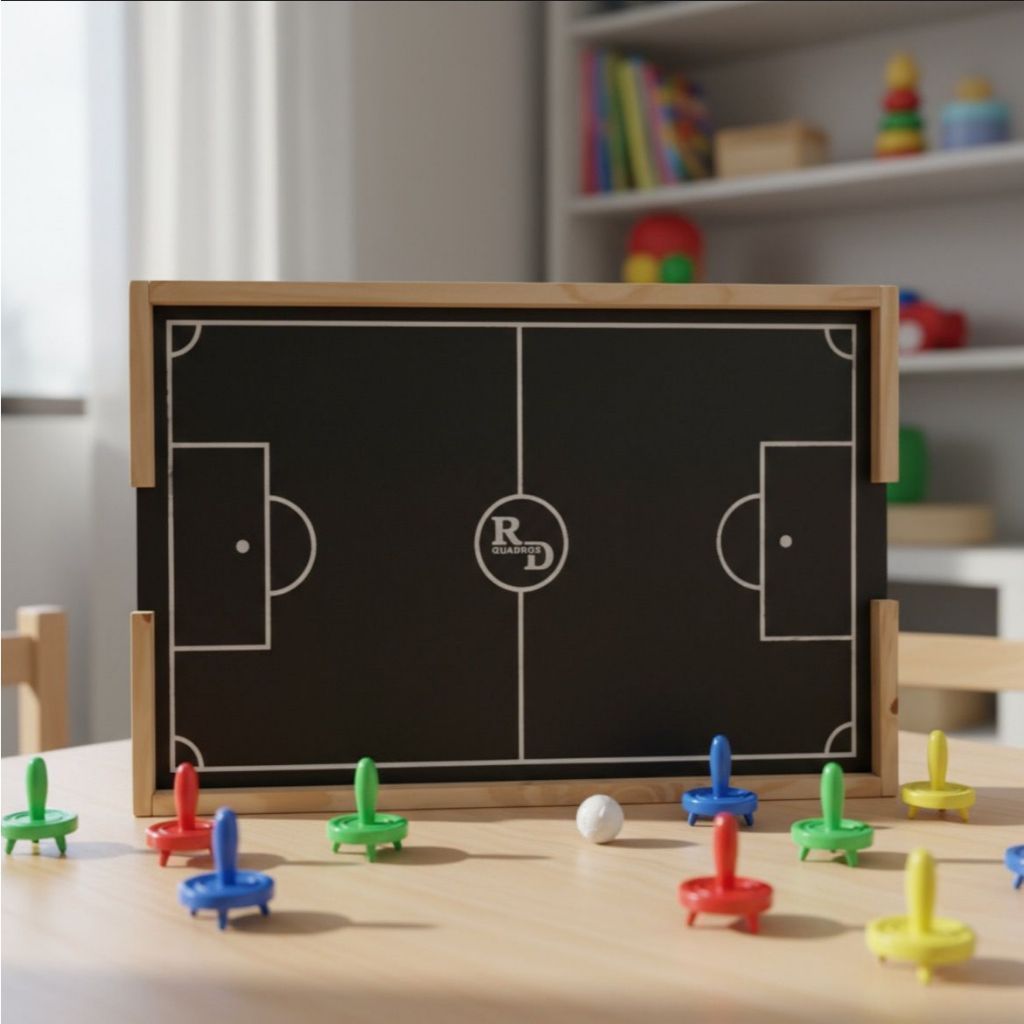Campo Mesa + Jogo Futebol Botão Tabuleiro R&d Quadros 46x36 Diversão Promoção Oferta