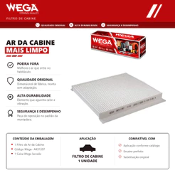 Filtro Do Ar condicionado cabine RENAULT DUSTER LOGAN SANDERO – Wega AKX1397