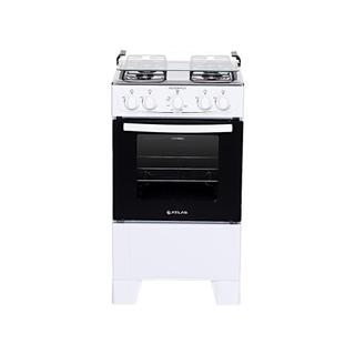 Fogão De Piso Atlas Coliseum Plus 4 Bocas Mesa Inox Forno 50 Litros Branco