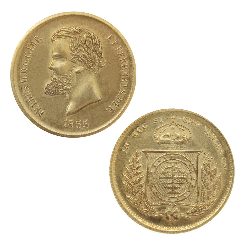 Moeda 10000 Réis 1855 - 23,0mm - NC - Cópia