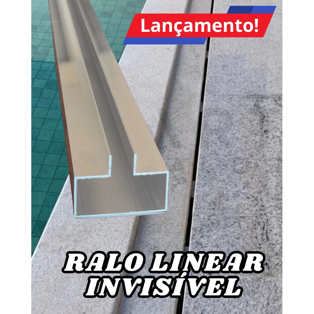 Ralo Linear Invisível Para Piscina - Varanda - Área de Lazer - Borda Infinita - Quintal - Envio Imediato! em Oferta na Shopee