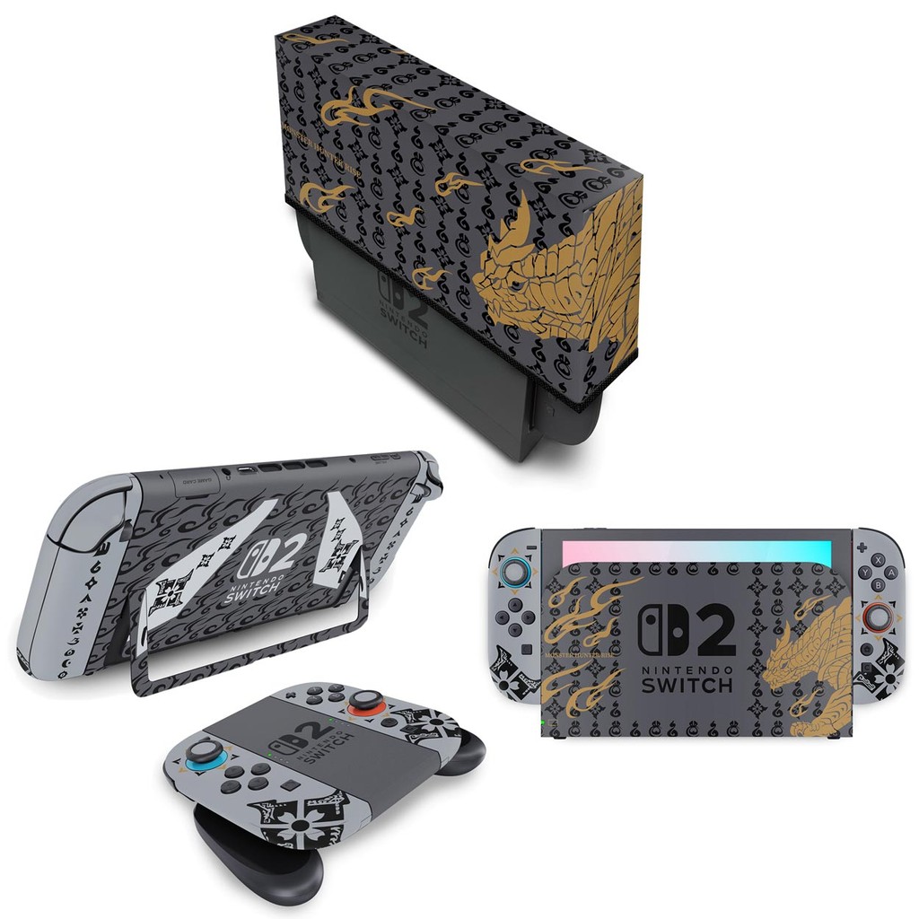 Kit Capa e Skin Anti-Rage para Nintendo Switch 2 - Monster Hunter Rise