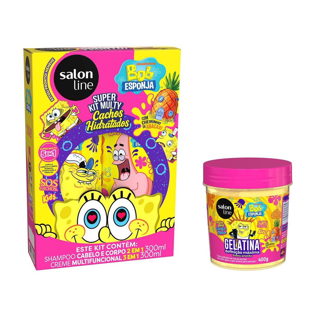 Kit Cronograma Capilar SOS Cachos Kids Bob Esponja