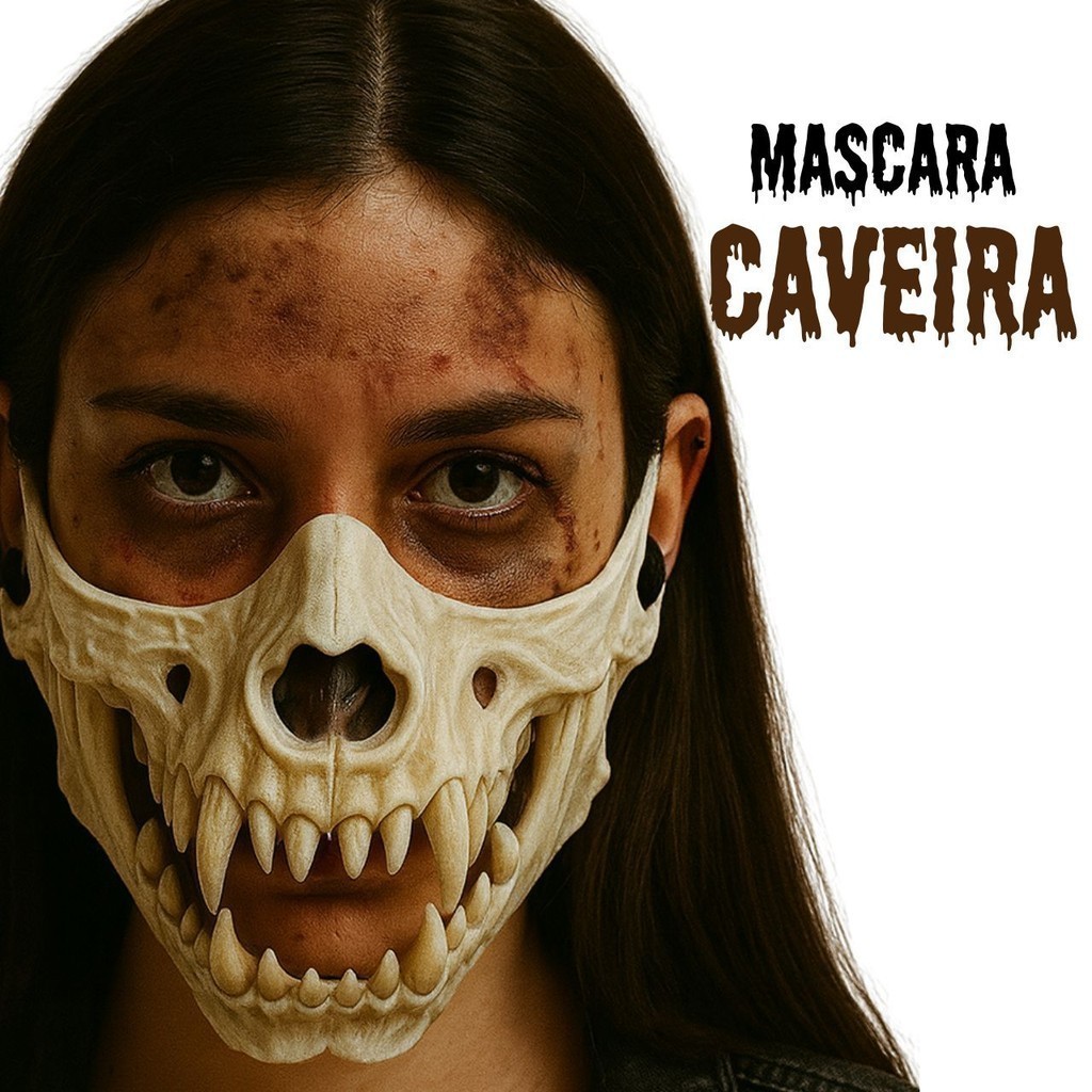 Máscara de Caveira Animal Fantasia Hallowen em Oferta na Shopee