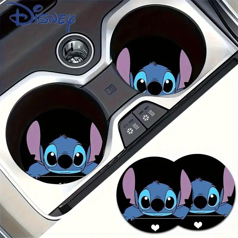 Porta-Copos Acrílicos Animados Da Disney , 2 Peças , Adequados Para De Carro , Decoração De Interiores De Veículos E Pre