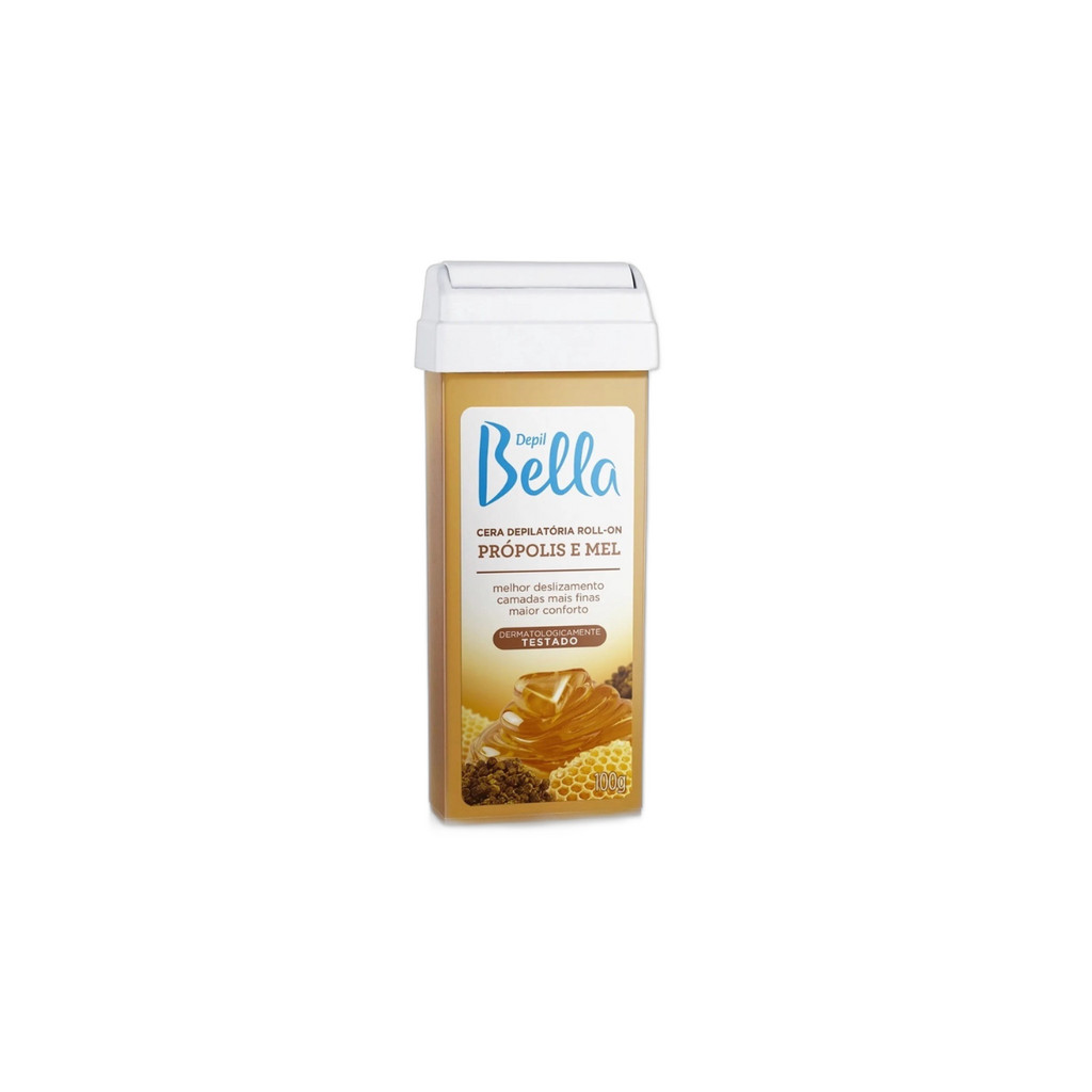 Refil Cera Depilatória Roll-on Própolis Mel Depil Bella 100g