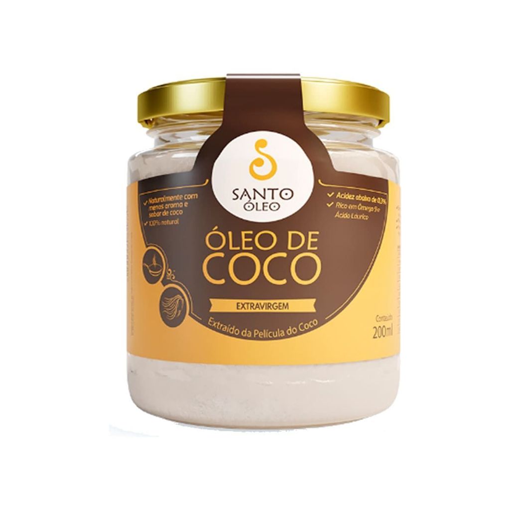 Óleo de Coco Extra Virgem de Película - 200ml - Santo Óleo