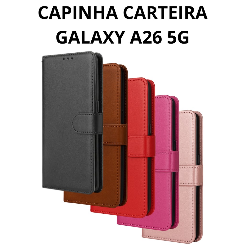 Capa Capinha Carteira Para Samsung Galaxy A26 5G Várias Cores