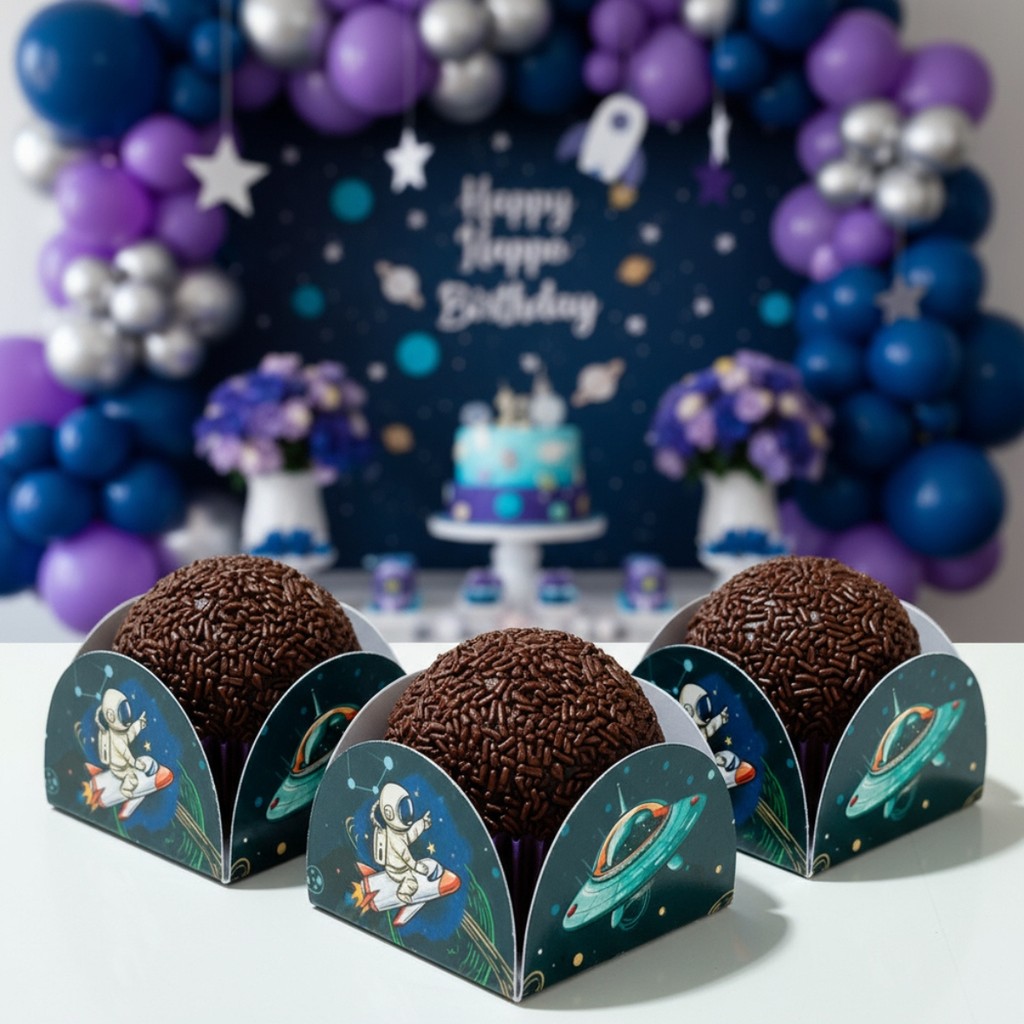 Forminhas para Doces  Tema ASTRONAUTA  - Decoração para Festas Aniversário ASTRONAUTA em Oferta na Shopee