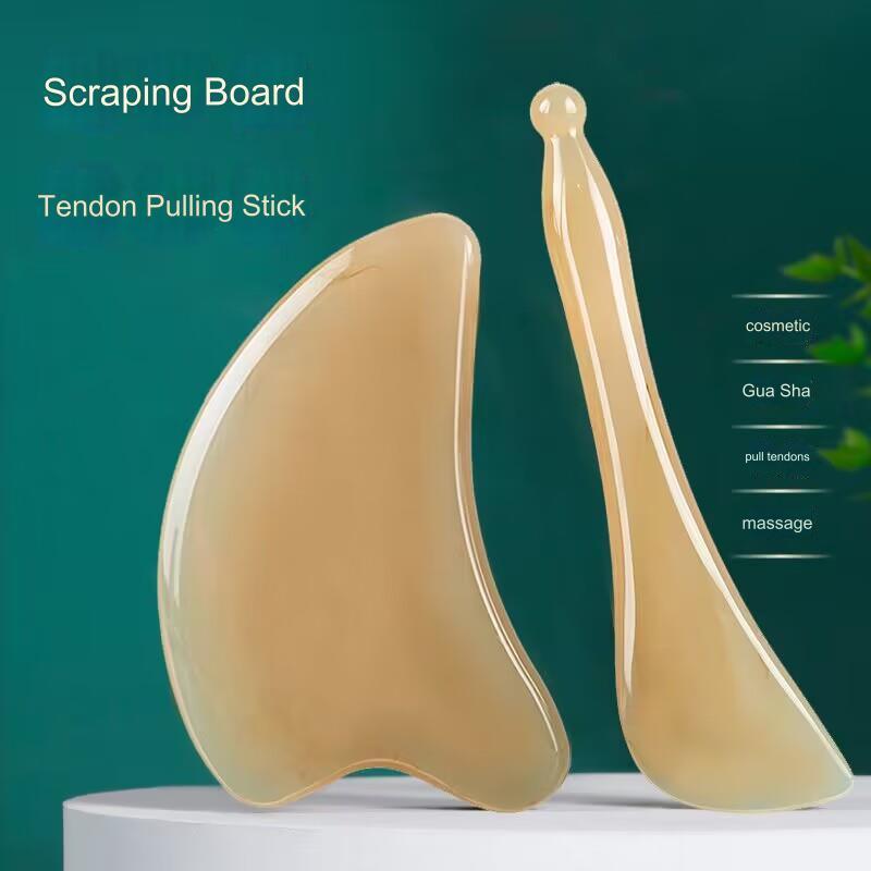 2Pçs Massagem Guasha Facial Stick Massageador Facial Levantando Massageador Cabeça Olho para Tratamento Rosto