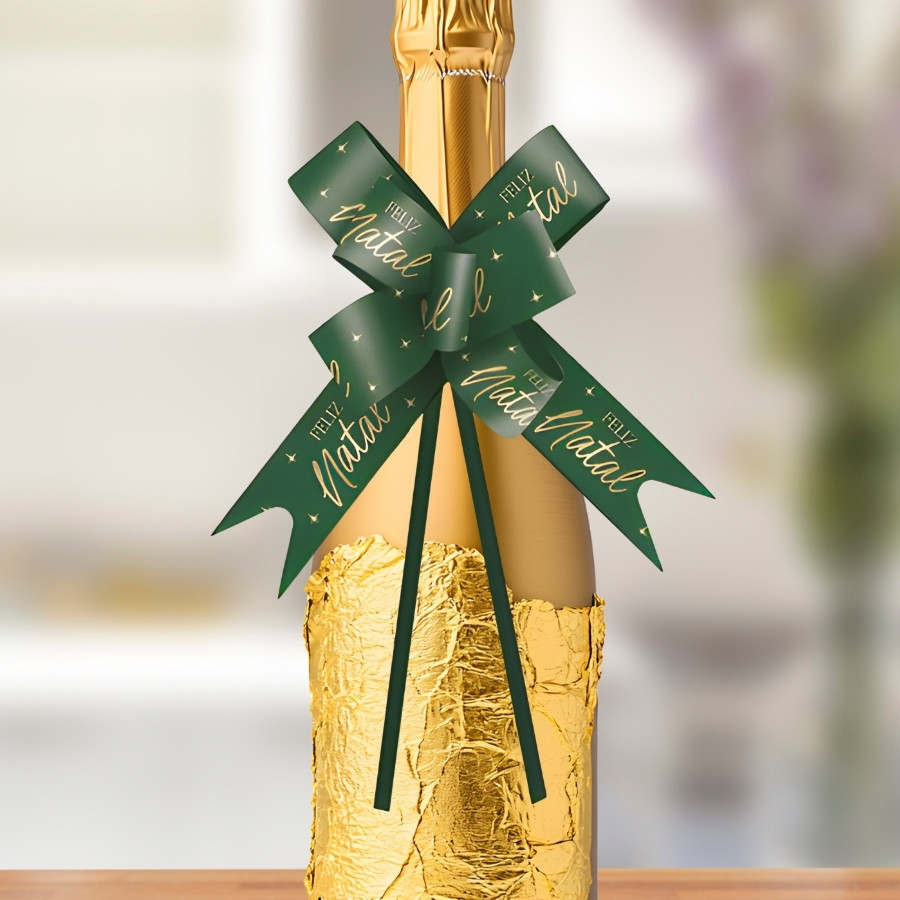 Laço Pronto - Classic Verde e Ouro - 10 unidades - Cromus - Rizzo