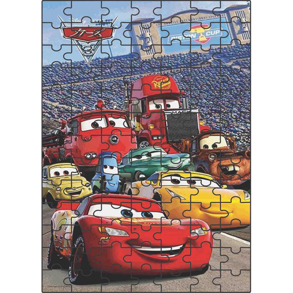 Quebra-Cabeça Jogo Infantil Educacional Carros (1) Relâmpago McQueen 91 peças 20x28 cm Feito em Madeira (MDF) em Oferta na Shopee