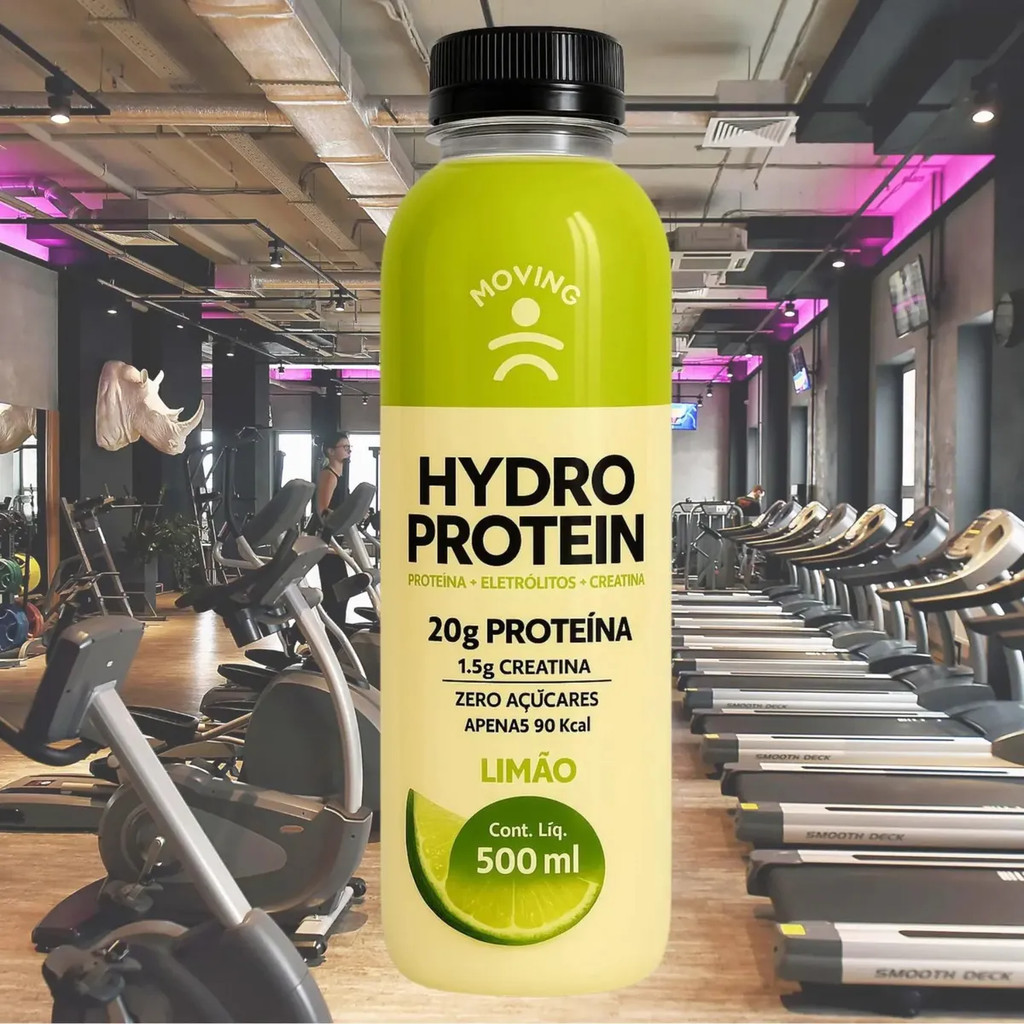 Bebida Moving Hydro Protein Isotônico Sabor Limão 500ml 12UN — imagem 2 de 2