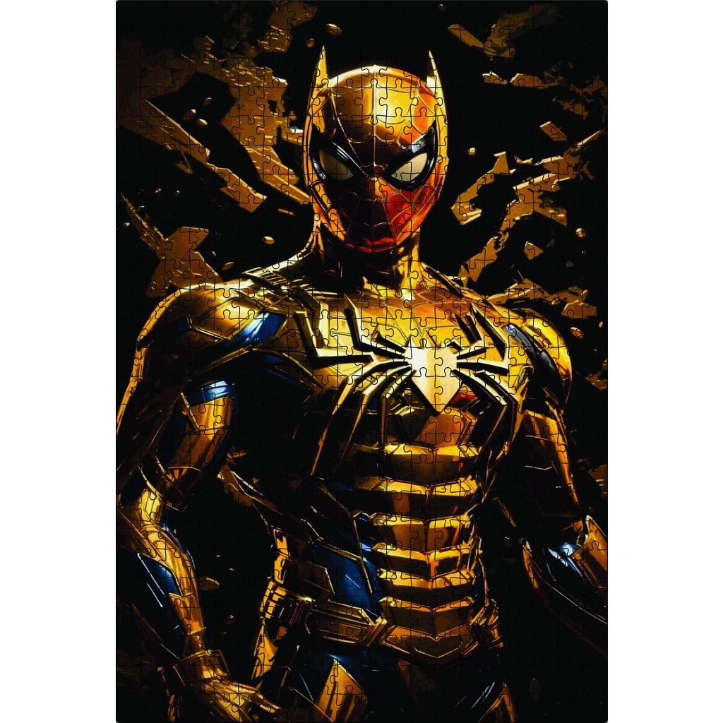 Quebra-cabeça Homem Aranha (1) 500 Peças Feito em Madeira (MDF) 32X47 cm Grande