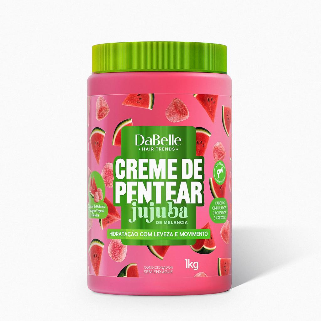Creme de pentear Jujuba de melancia Dabelle Haiir 1kg em Oferta na Shopee