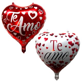 Kit 10 Balão Coração Te Amo Vermelho Branco 45cm / 5 Cada Festa Decoração em Oferta na Shopee