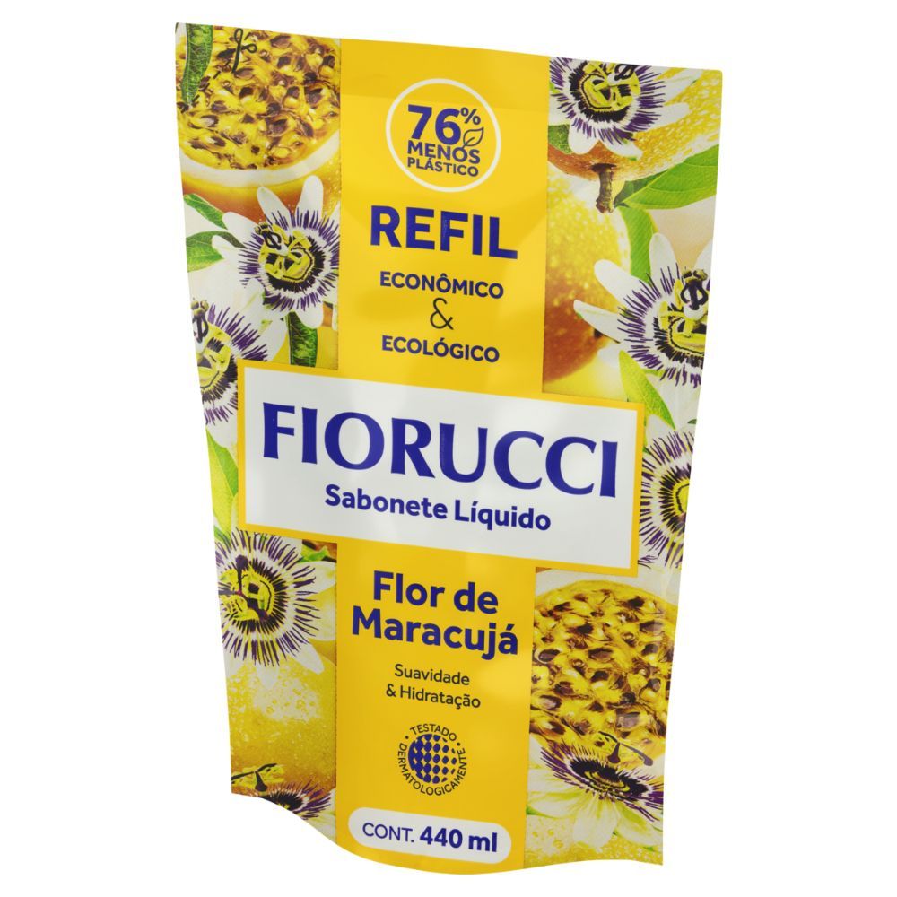 Detalhes do Sabonete Líquido Fiorucci Flor de Maracujá Refil 440ml